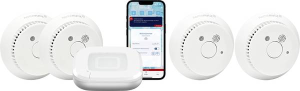 Homematic IP Funk Starterkit Rauchwarnmelder  für 4 Räume HmIP-SK27+HmIP-SWSD-2