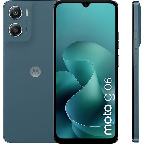 Motorola g06 Smartphone 256 GB 17.5 cm (6.88 Zoll) EEK A (A - G) Blau Android™ 15 Dual-SIM