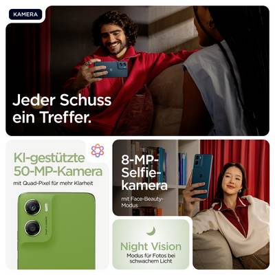 Ein rosa Klapphandy mit strukturierter Abdeckung, das das Motorola-Logo und die Markenbezeichnung „razr" trägt.