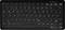 Eine schwarze deutsche Tastatur mit beschrifteten Funktionstasten und Ziffernblock. Standardmäßiges QWERTZ-Layout mit zusätzlichen deutschen Zeichen und Symbolen.