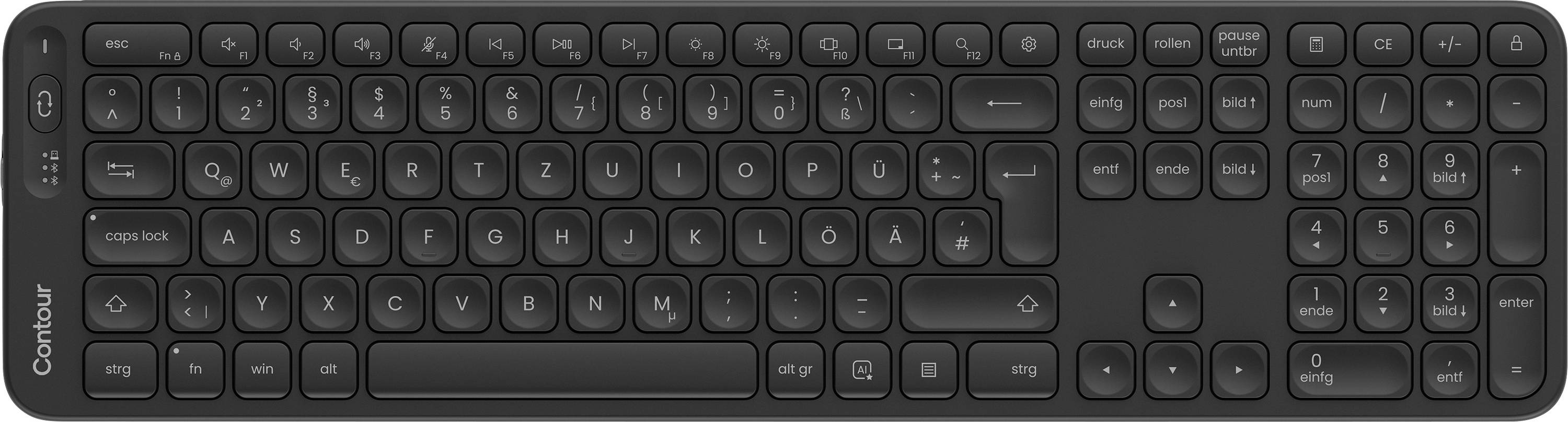 Contour Contour Balance Full-Size Tastatur DE-La Kabellos Tastatur Deutsch, QWERTZ Schwarz