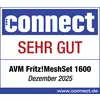 „Connect"-Qualitätssiegel mit „Sehr Gut"-Bewertung für AVM Fritz!MeshSet 1600, Dezember 2025, von www.connect.de.