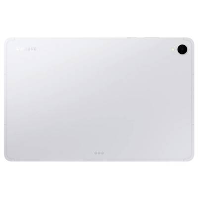 Eine weiße Tablette aus Rückansicht mit einer Kameralinse in der oberen rechten Ecke.