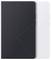 Eine faltbare Tablet-Hülle mit schwarzem und weißem geometrischem Muster, die ihr schlankes, modernes Design mit diagonalen Linien und minimalistischem Stil präsentiert.