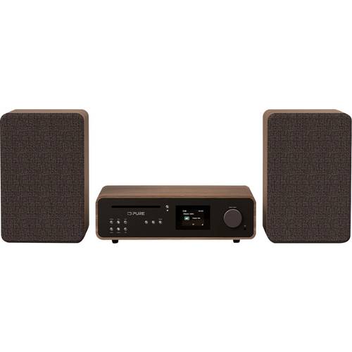 Pure Classic Stereo Coffee Black/Walnut EU/UK Retro Stereoanlage , Schwarz, Walnuss