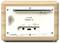 Rückseite des 'Pure Classic H4' Holzradios mit Eingängen für Auxiliary und USB, Leistungsspezifikationen und einem Schlitz für eine Seriennummer.