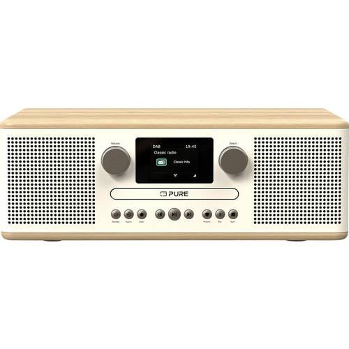 Pure Classic C-D6 Cotton White/Oak EU/UK CD-Radio DAB, DAB+, FM Eiche, Weiß