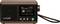 Ein Retro-Digitalradio mit einem Holzfinish und einem Trageriemen, auf dessen Display "DAB Classic radio" und "Classic Hits" angezeigt werden.