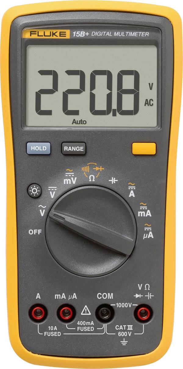 Fluke 15B+/EUR Hand-Multimeter digital CAT III 600 V Anzeige (Counts): 4000