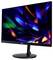 Acer-Monitor, der ein lebendiges, abstraktes Bild mit wirbelnden blauen und orangefarbenen Farben anzeigt und dabei die Hochauflösungsfähigkeit des Bildschirms präsentiert.