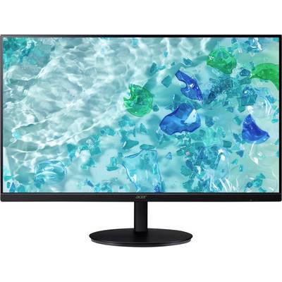 Ein Computermonitor, der ein künstlerisches Bild von blau-grünem Wasser mit schwimmenden transluzenten Objekten zeigt, die Seeglas ähneln.
