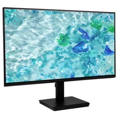 Ein Computermonitor, der ein Bild von klarem blauen Wasser zeigt, mit grünen und blauen glasähnlichen Fragmenten, die unter der Oberfläche verstreut sind.