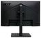 Ein schwarzer Acer-Computermonitor wird von hinten gezeigt, wobei sein verstellbarer Ständer und sein cleanes Design sichtbar sind.