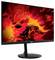 Acer-Monitor, der abstrakte Kunst in leuchtenden Rot- und Gelbtönen zeigt und dabei Farbkontraste und modernes Design betont.