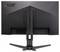 Ein schwarzer Acer-Computermonitor, von hinten betrachtet, mit schlankem, kantigem Design und einem robusten Ständer.