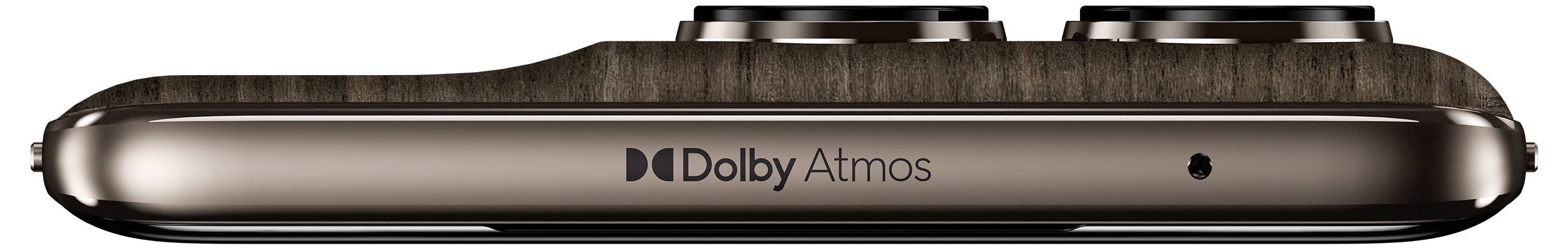 Vorder- und Rückansicht eines orangefarbenen Smartphones mit der Bezeichnung "moto g06", mit Dual-Rückkameras und einem Vollbilddisplay mit Notch.