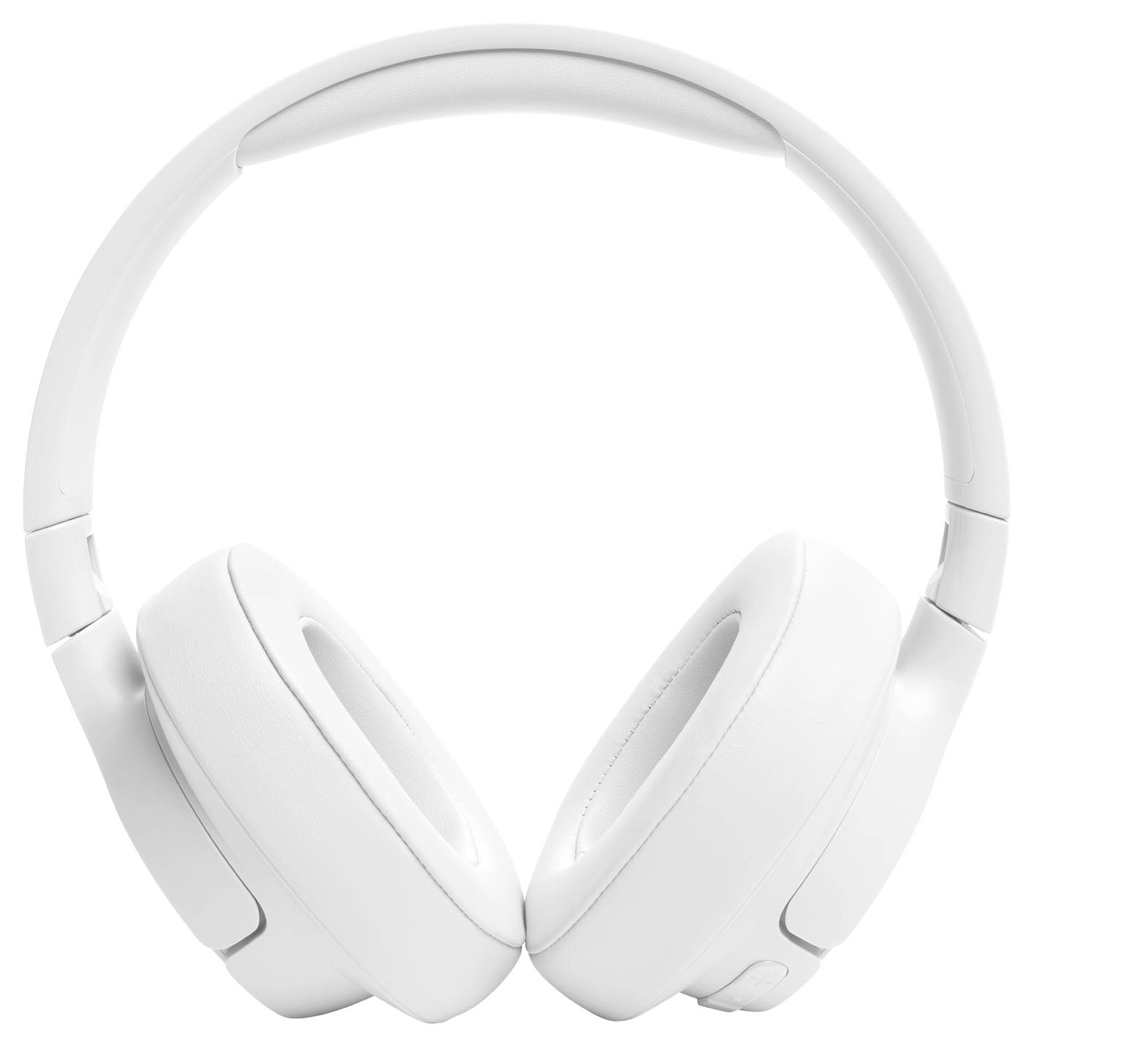 Weiße Over-Ear-Kopfhörer mit gepolsterten Ohrmuscheln und elegantem Design, die vor einem neutralen Hintergrund präsentiert werden.