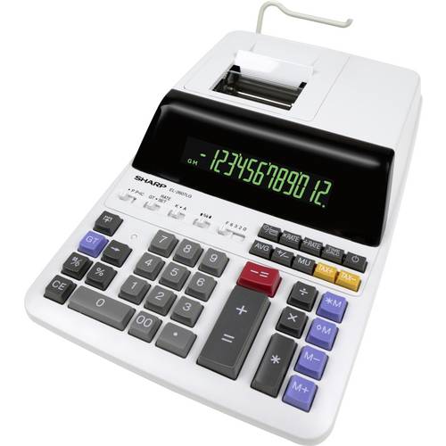 Thumbnail - Sharp Tischrechner druckend EL-2607 LG 12 Stellen, schwarz/rot Druck Universal Tischrechner Schwarz, Weiß (B x H x T) 22...