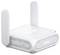 Ein weißer ASUS WLAN-Repeater mit zwei Antennen und einer Leuchtanzeige an der Vorderseite, entwickelt zur Verbesserung der drahtlosen Signalabdeckung.