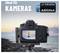 Eine Kamera auf einem Stativ fotografiert einen Leuchtturm bei Sonnenuntergang am Meer. Oben der Text 'Ideal für Kameras', daneben eine CR123A Batterie von Absina.