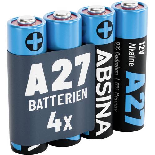 Absina Spezial-Batterie 27 A Alkali-Mangan 12 V 28 4 St.
