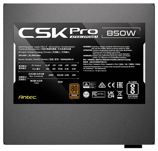 Antec CSK850 PRO Netzteil / Stromversorgung 850 W ATX 80PLUS® Bronze