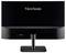 Ein ViewSonic-Monitor von hinten betrachtet, mit Markenlogo in der Nähe des oberen Randes und Anschlüssen, einschließlich HDMI und VGA, am unteren Rand.