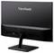 Rückseite eines ViewSonic-Computermonitors mit Anschlüssen und Ständer.