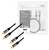 LogiLink 2 x 2 Cinch Audio Kabel" Verpackung zeigt ein 7,5 m langes Kabel mit vergoldeten Anschlüssen für verbesserte Audioverbindung.