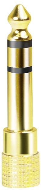 Ein vergoldeter Audio-Klinkenstecker mit einer strukturierten Basis, verwendet für hochwertige Soundverbindungen in Audiogeräten.
