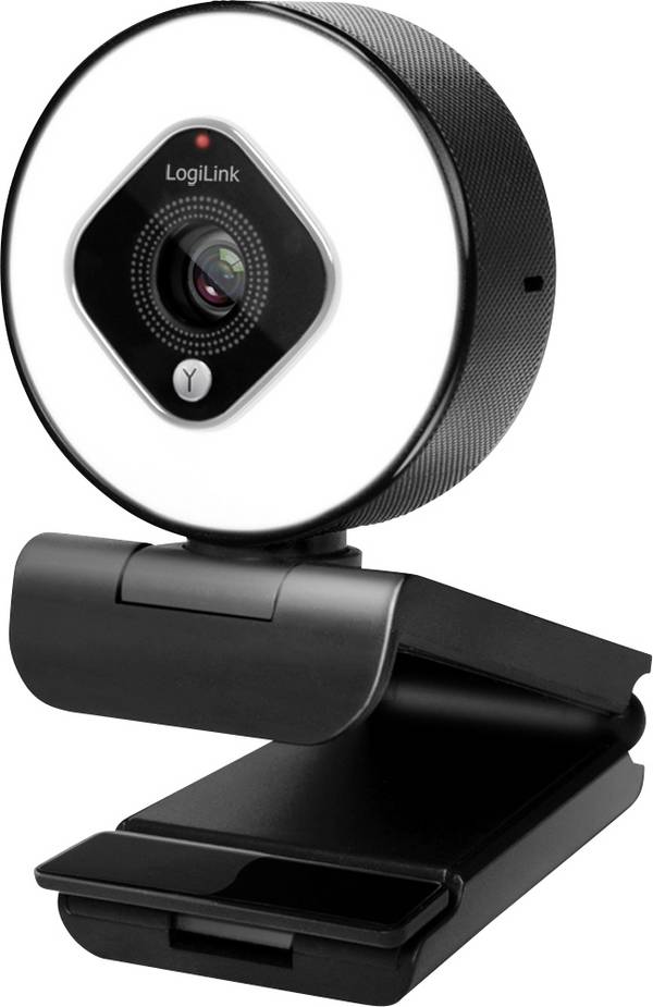 LogiLink UA0384 Full HD-Webcam  Klemm-Halterung, Mikrofon