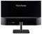 Rückansicht eines schwarzen ViewSonic-Computermonitors mit Anschlüssen für HDMI, VGA und Stromversorgung.