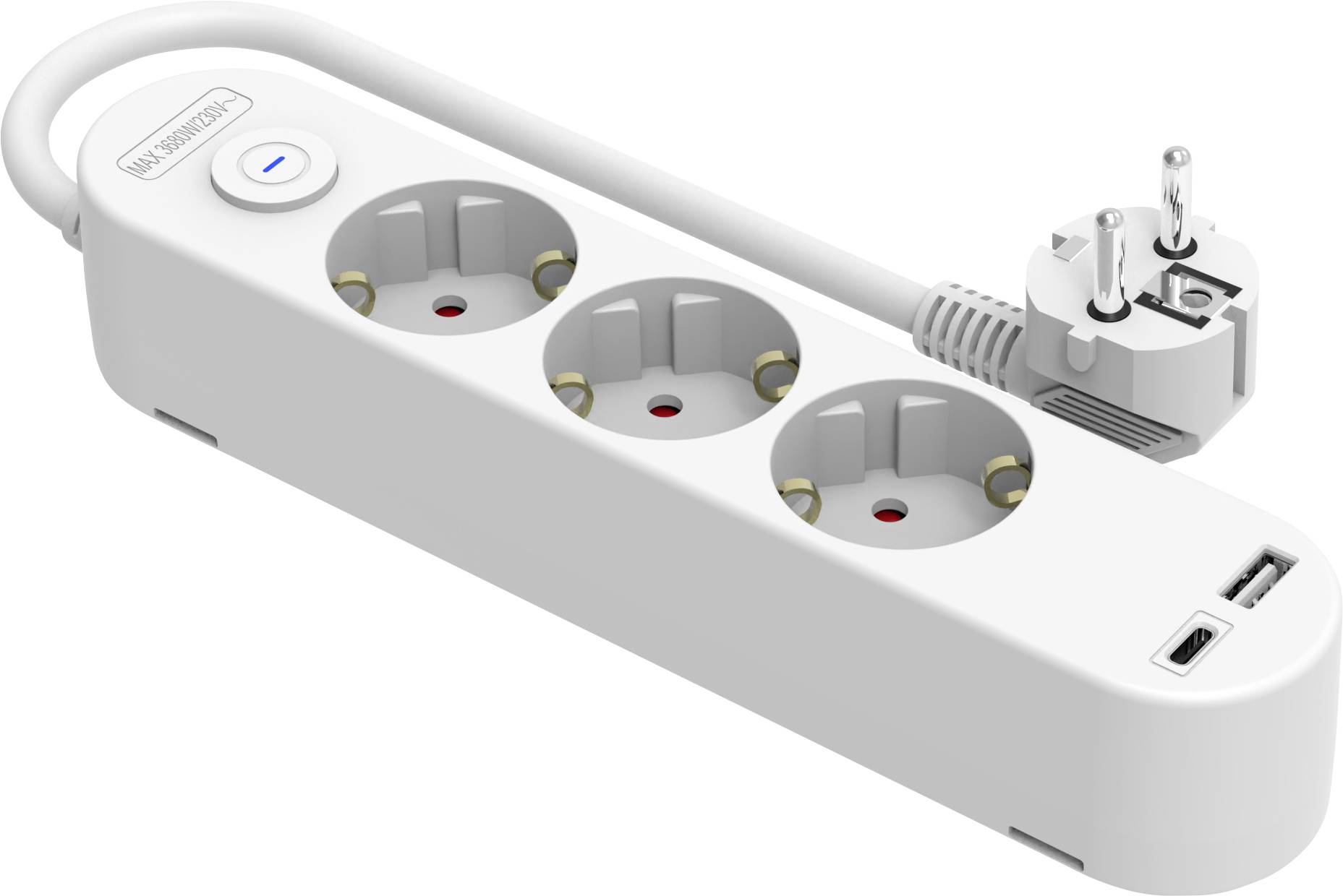Heitronic VO-501452 Steckdosenleiste mit Schalter