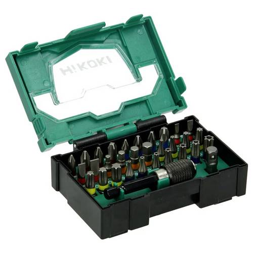 HiKOKI 40030019 Bit-Set T-Profil, Schlitz, Kreuzschlitz Phillips, Kreuzschlitz Pozidriv, Sechskant inkl. Bithalter