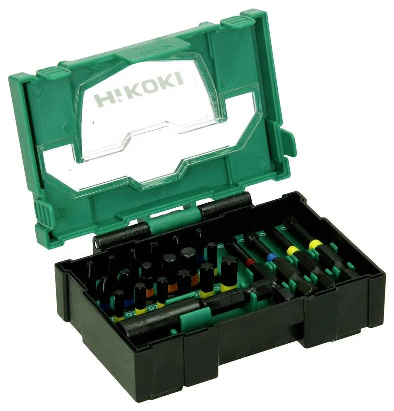 HiKOKI 40030021 Bit-Set T-Profil, Schlitz, Kreuzschlitz Phillips, Kreuzschlitz Pozidriv, Sechskant inkl. Bithalter
