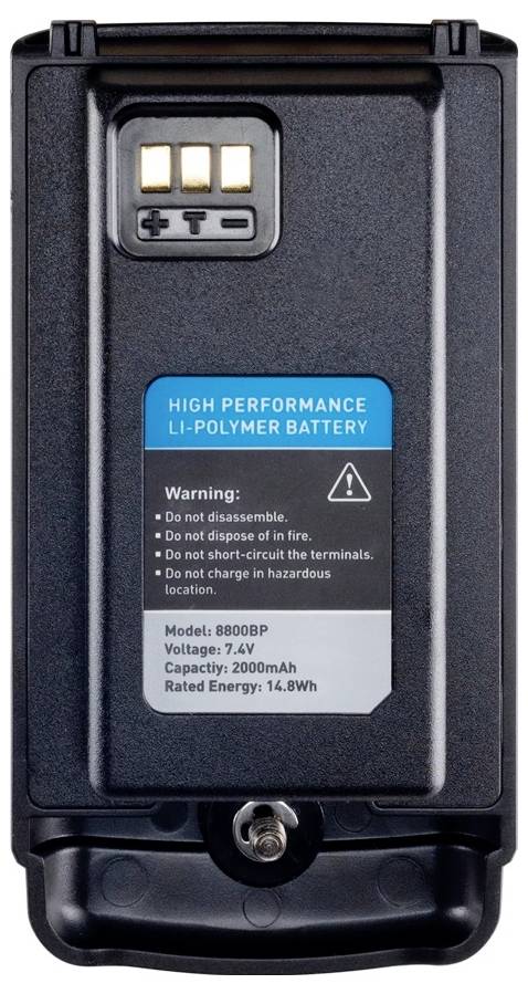 Ein schwarzer High-Performance-Lithium-Polymer-Akku mit folgenden Spezifikationen: Spannung 7,4V, Kapazität 2000mAh, Nennenergie 14,8Wh.