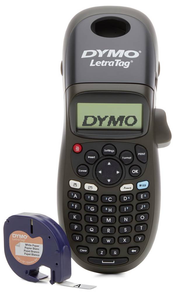 DYMO LetraTag LT-100H Schwarz Beschriftungsgerät Geeignet für Schriftband: LT 12 mm
