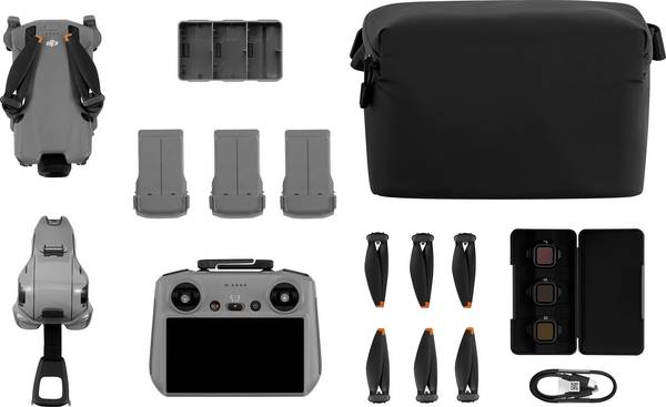 DJI DJI Mini 5 Pro Combo RC 2 inkl. Smart Controller, inkl. ND-Filterset Quadrocopter RtF Kameraflug Grau-Schwarz