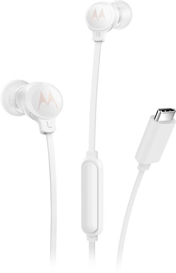 Motorola In Ear Kopfhörer kabelgebunden Weiß Mikrofon-Stummschaltung
