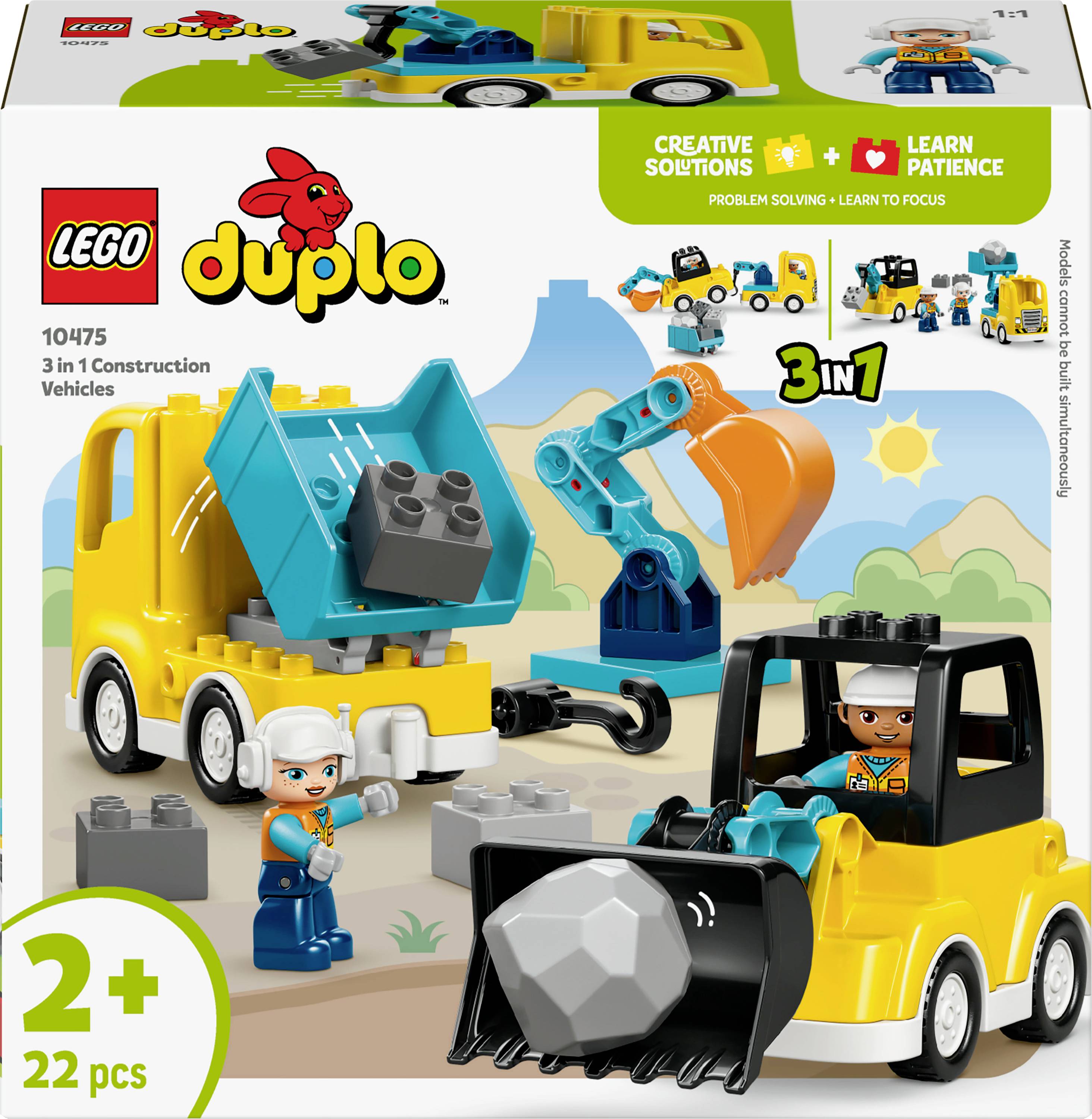 6581004 LEGO® DUPLO® Baufahrzeuge – 3-in-1-Set (10475)