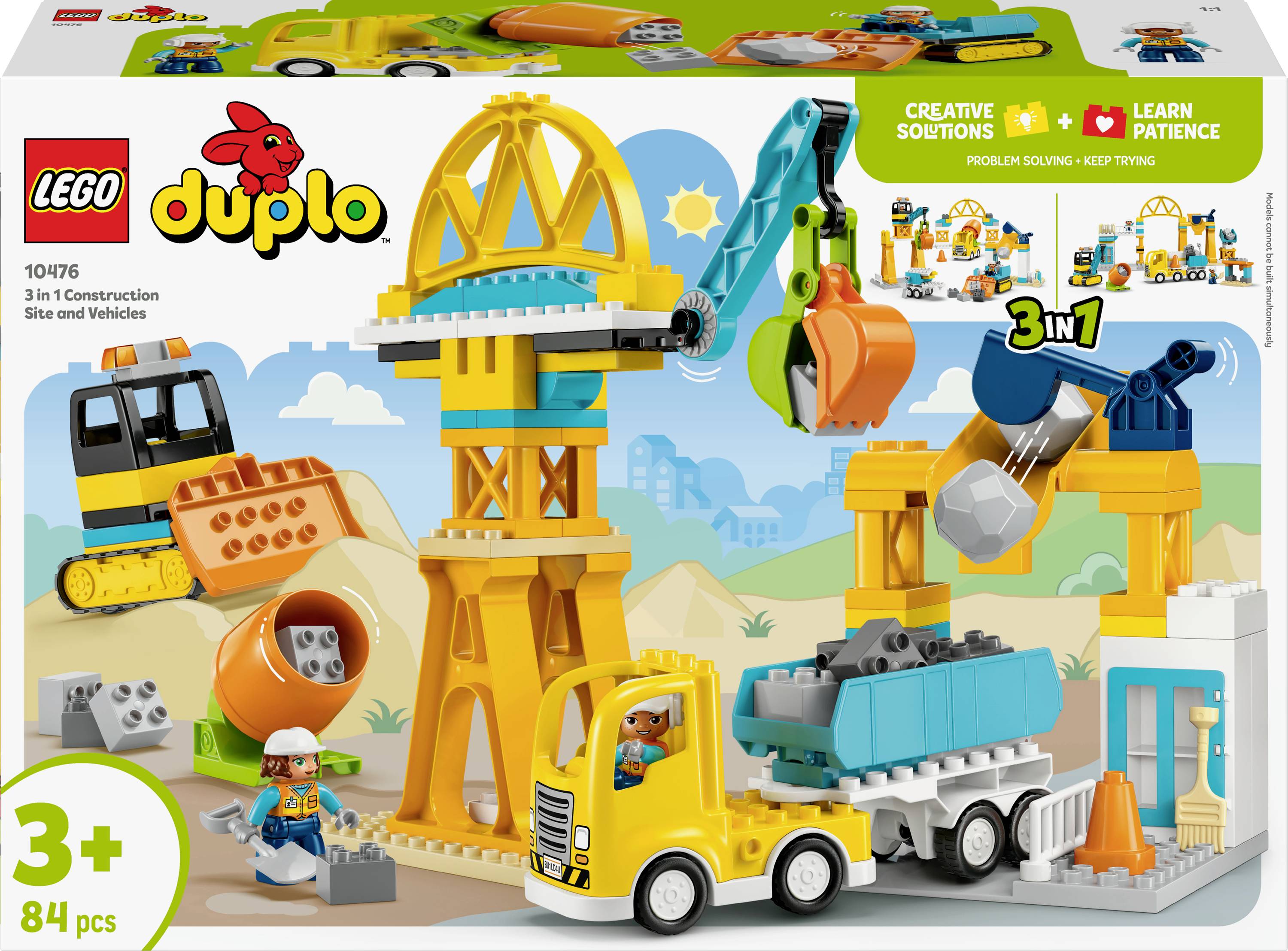 10476 LEGO® DUPLO® Baustelle mit Baufahrzeugen – 3-in-1-Set (10476)