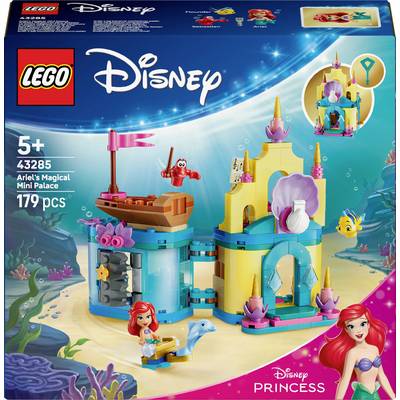 LEGO Disney Set Box mit ‚Ariels maginalem Mini-Palast', geeignet für Kinder ab 5 Jahren, enthält 179 Teile mit Meerjungfrau- und Palastmotiven.