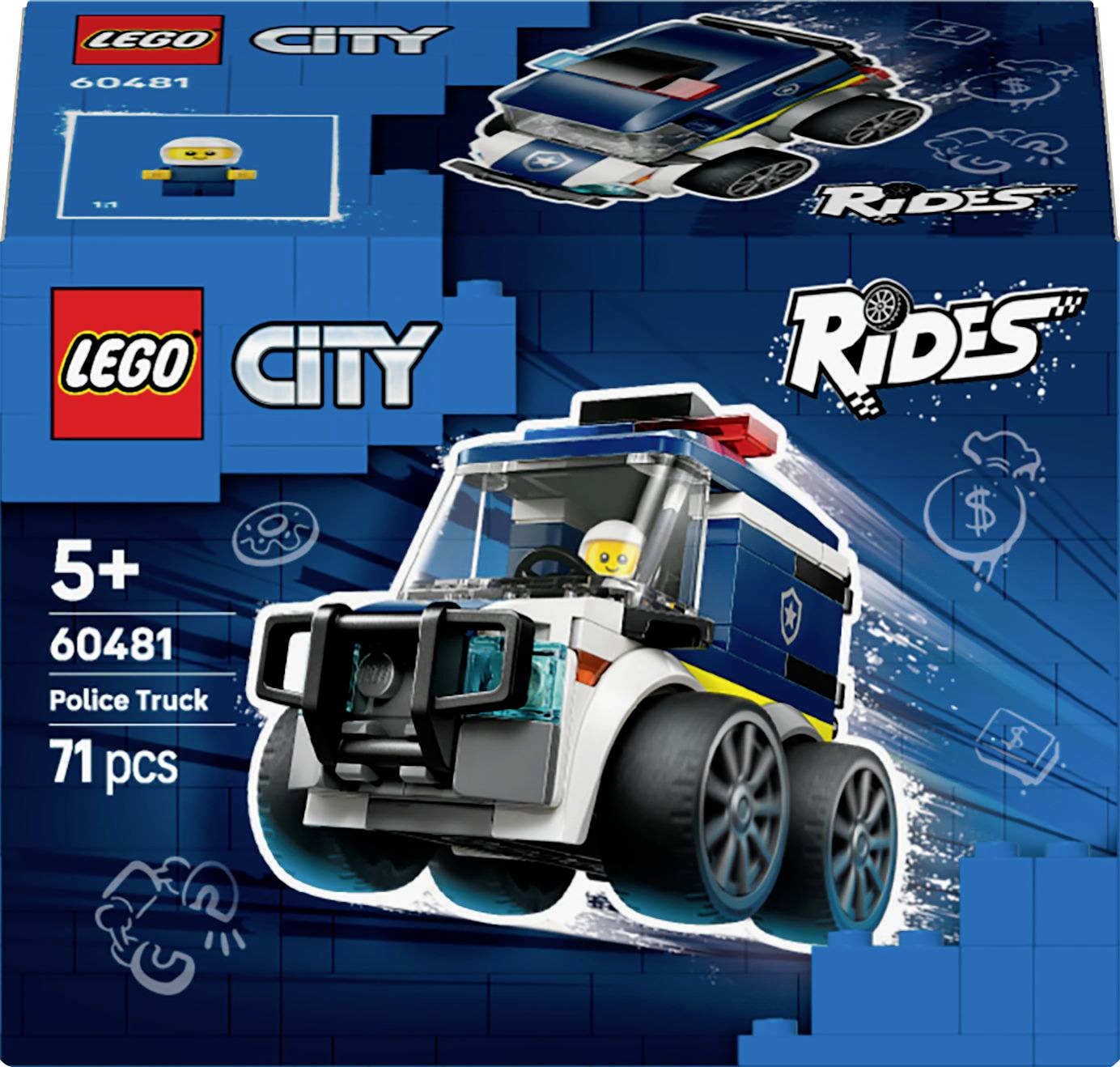 60481 LEGO® CITY Coole Flitzer – Polizei-Truck (60481); Bauset
