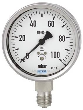 WIKA 632.50 Kapselfedermanometer Unterseite