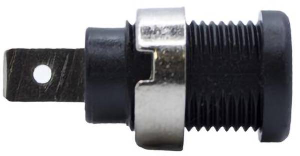 Mueller Electric BU-31610-0 Bananenbuchse Buchse Stift-Ø: 6.4 mm Schwarz 1 St. Piece