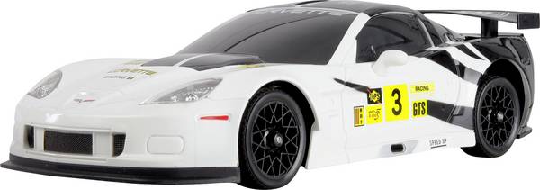Amewi Corvette C6.R Drift Car Weiß Brushed 1:18 RC Modellauto Elektro Drift Allradantrieb (4WD) RtF 2,4 GHz inkl. Akku und Ladekabel, Spar-Set