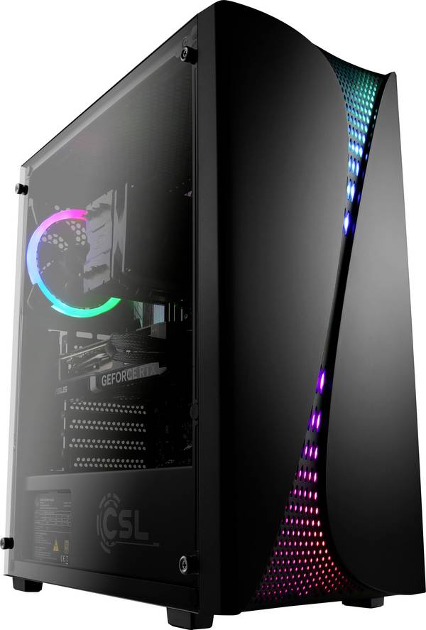 CSL Computer Gaming PC M13000H AMD Ryzen 7 5700X 4.6 GHz 32 GB RAM 1 TB SSD Nvidia GeForce RTX™ 5060 8 GB GDDR7 Win 11 Home 97542