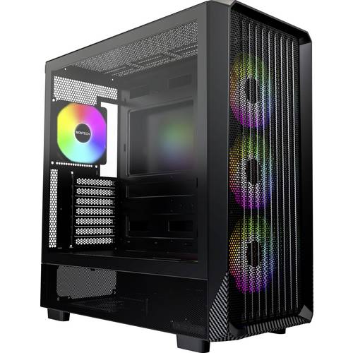 MONTECH X5 Midi-Tower PC-Gehäuse, Gaming-Gehäuse, Gehäuse Schwarz