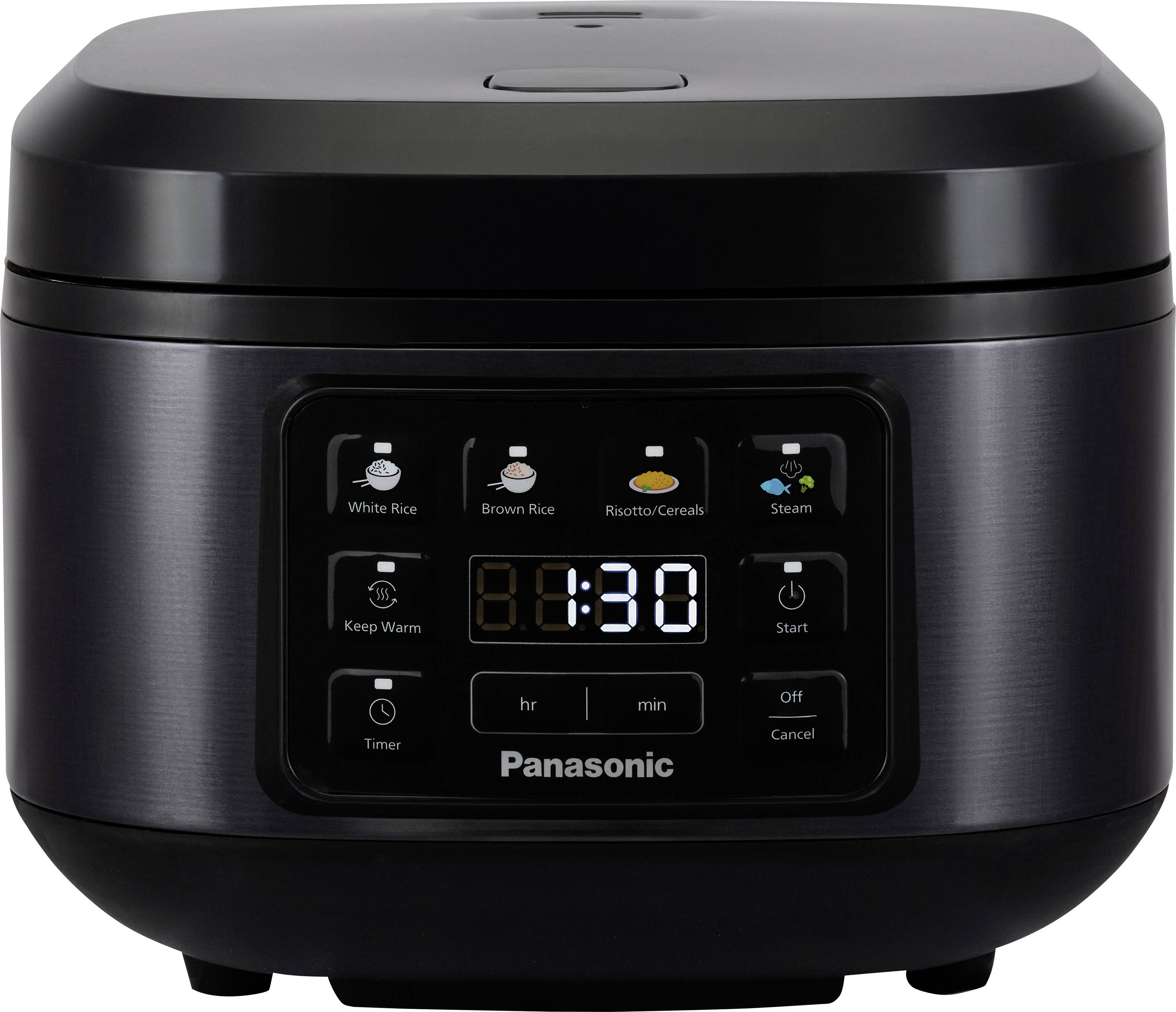 Panasonic Reiskocher Reiskocher Schwarz BPA-frei, tragbar, Timerfunktion, spülmaschinenfest, Reiskochfunktion, kabelgebu...
