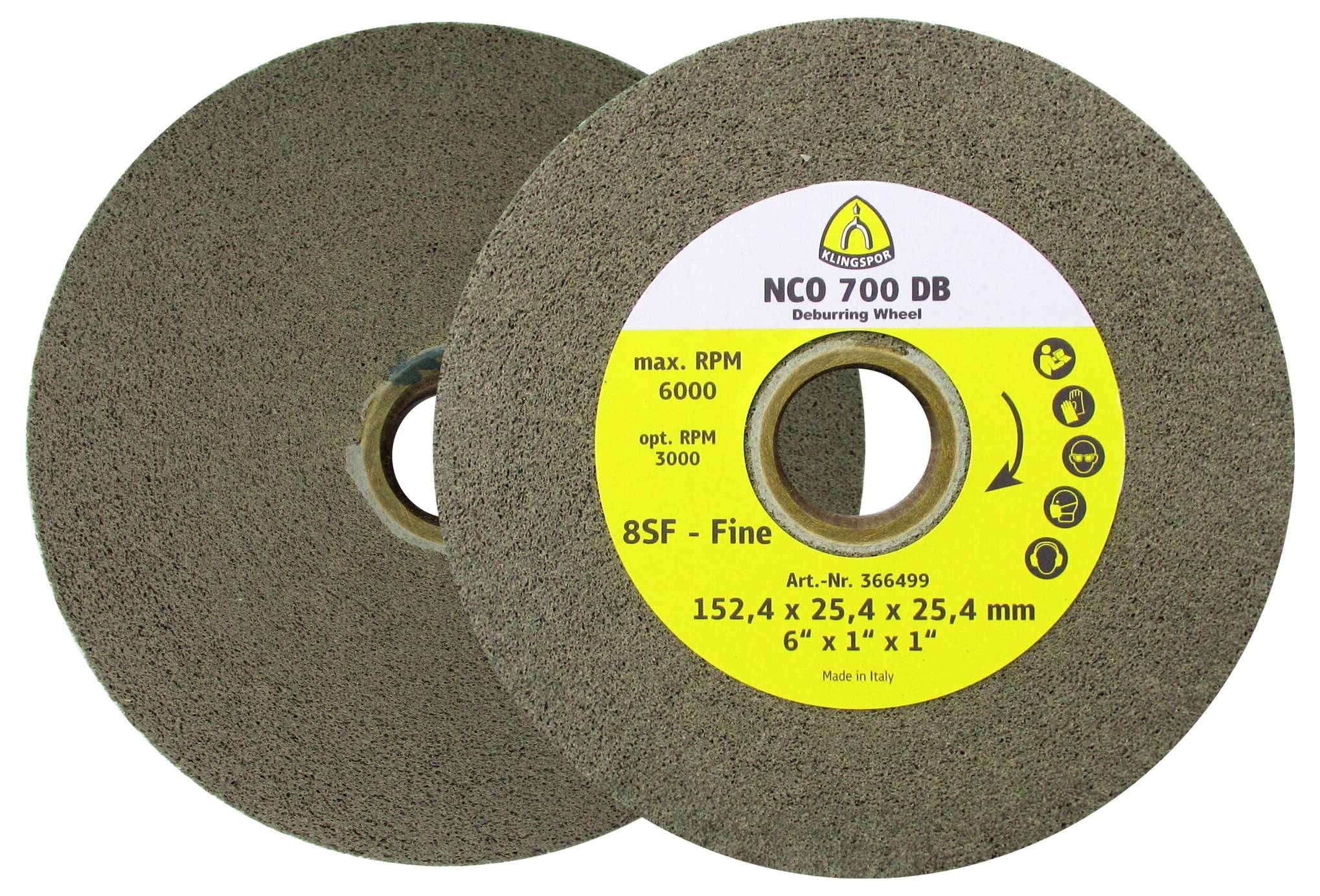 Klingspor 366498 NCO 700DB Kompaktscheiben 7 SF weich, 152,4 x 25,4 x 25,4 mm Fine Siliziumkarbid 152.4 mm 2 St.